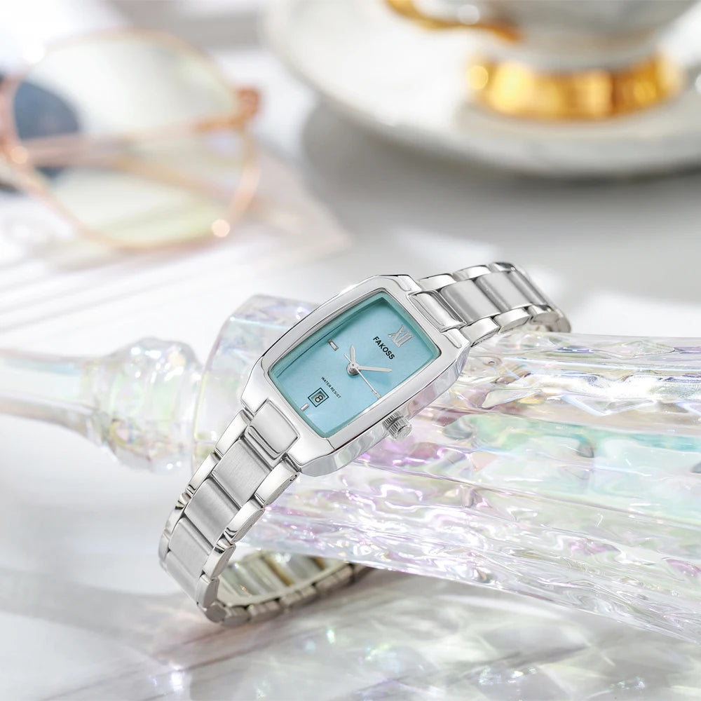 Wwoor novo relógio de quartzo para mulheres moda elegante quadrado