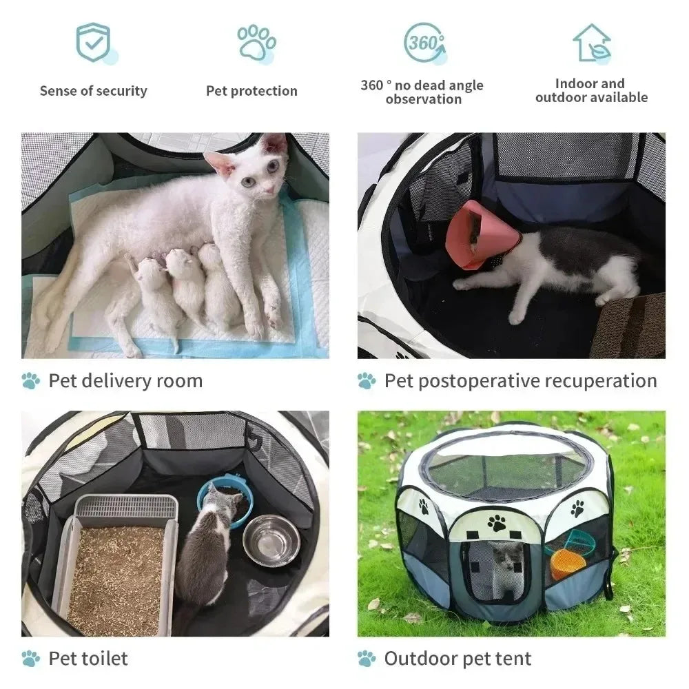 Barraca Dobrável Portátil para Animais de Estimação