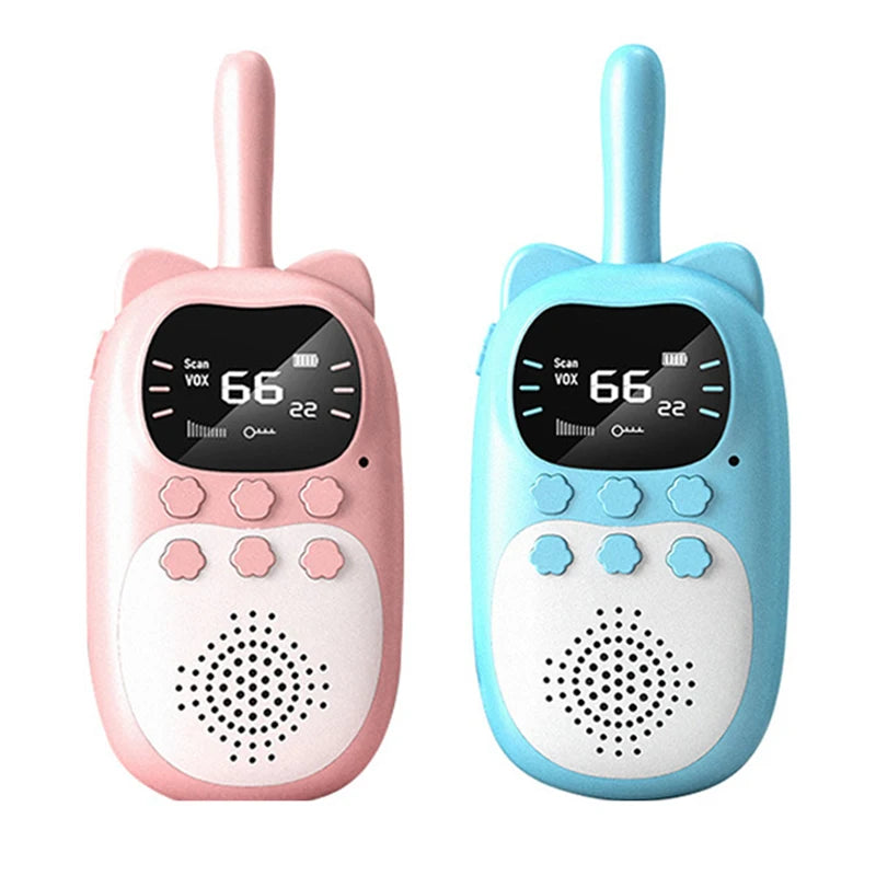 2 pçs crianças walkie talkie recarregável 1000mah portátil