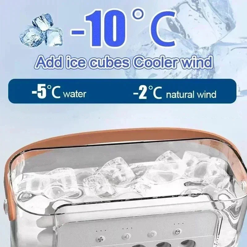 Ventilador e Umidificador de Ar Portátil 3 em 1