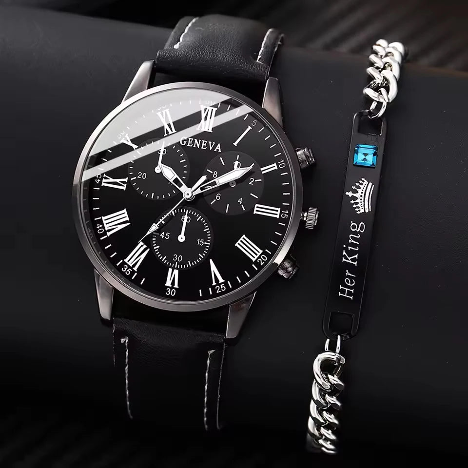 2PCS Conjunto Relógio e pulseira