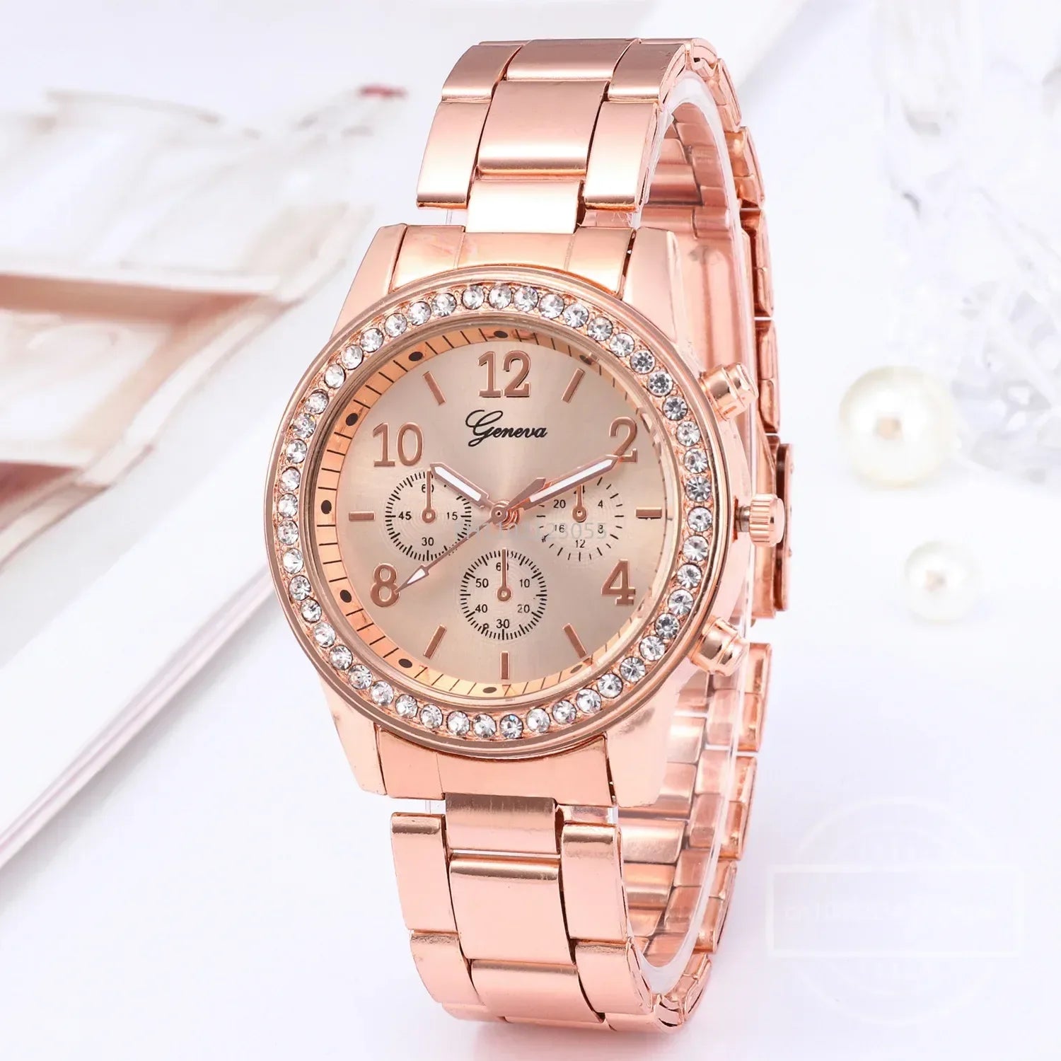 Relógio de quartzo de luxo feminino