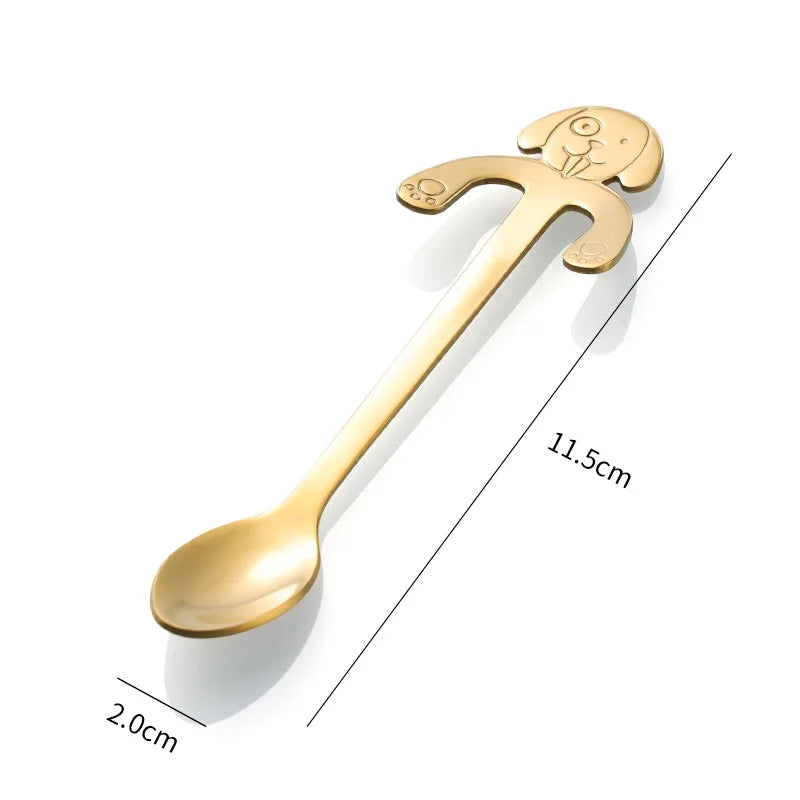 1pc colher de café de aço inoxidável