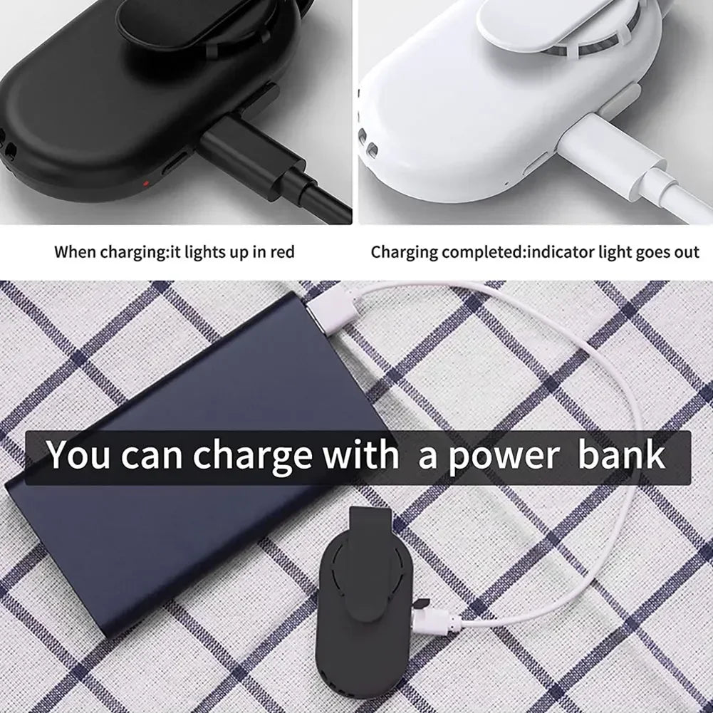 Ventilador de máscara usb clipe wearable ar condicionado