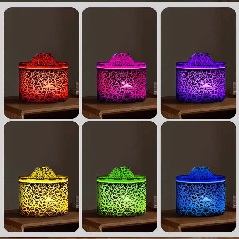3D Flame Aroma Difusor com Lâmpada LED, Umidificador