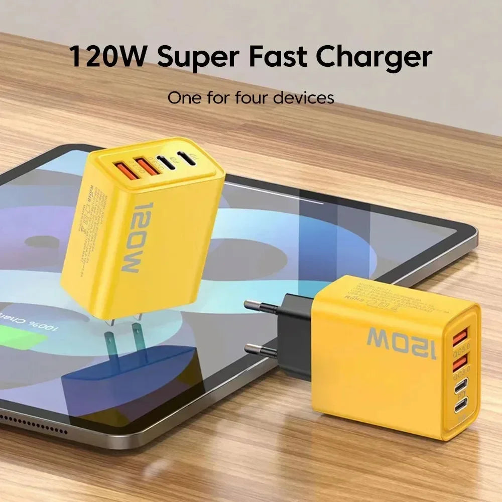 Fonte De Carregador 120W Carregamento Relâmpago