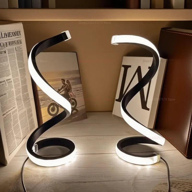 Luminária de LED em espiral